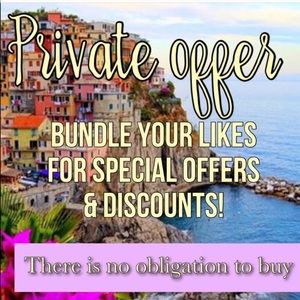 Bundle at least 2 items for a private discount!